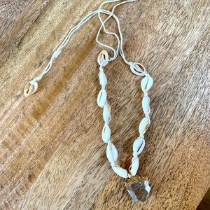 Crystal Cactus Aphrodite quartz/shell necklace